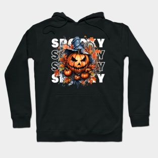 Witchy Pumpkin Fall Vibes Spooky Halloween Hoodie